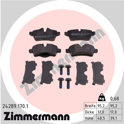 Kit pastiglie freno, Freno a disco - 24289.170.1 ZIMMERMANN