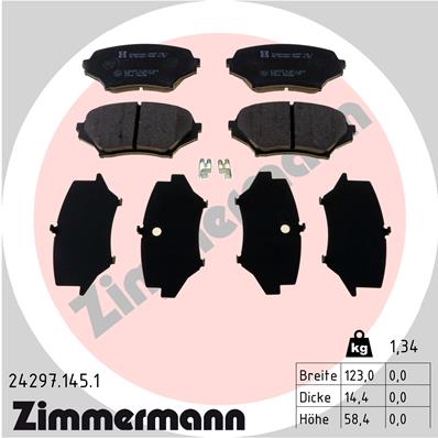 Kit pastiglie freno, Freno a disco - 24297.145.1 ZIMMERMANN