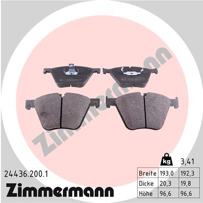 Kit pastiglie freno, Freno a disco - 24436.200.1 ZIMMERMANN