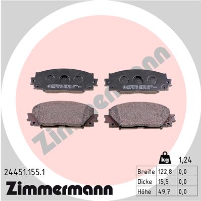 Kit pastiglie freno, Freno a disco - 24451.155.1 ZIMMERMANN