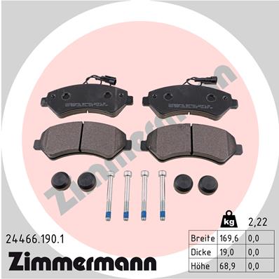 Brake Pad Set, disc brake - 24466.190.1 ZIMMERMANN