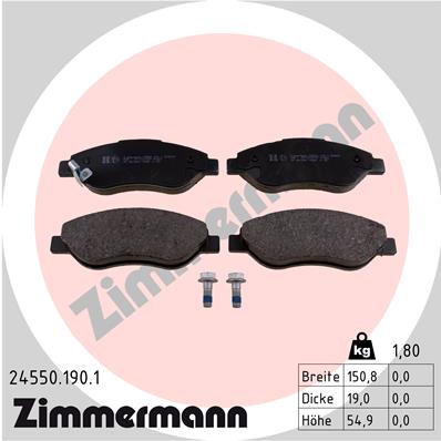 Kit pastiglie freno, Freno a disco - 24550.190.1 ZIMMERMANN