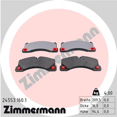 Brake Pad Set, disc brake - 24553.160.1 ZIMMERMANN