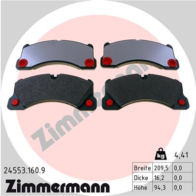 Brake Pad Set, disc brake - 24553.160.9 ZIMMERMANN