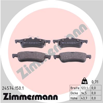 Kit pastiglie freno, Freno a disco - 24574.150.1 ZIMMERMANN