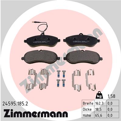 Brake Pad Set, disc brake - 24595.185.2 ZIMMERMANN