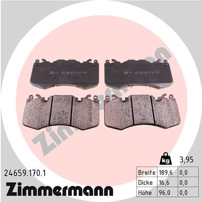 Brake Pad Set, disc brake - 24659.170.1 ZIMMERMANN