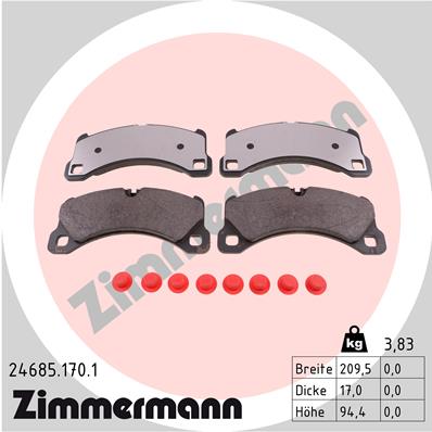 Kit pastiglie freno, Freno a disco - 24685.170.1 ZIMMERMANN