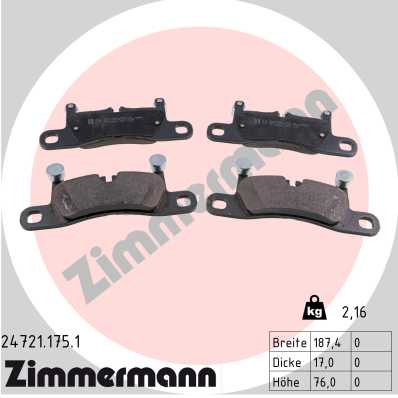Kit pastiglie freno, Freno a disco - 24721.175.1 ZIMMERMANN