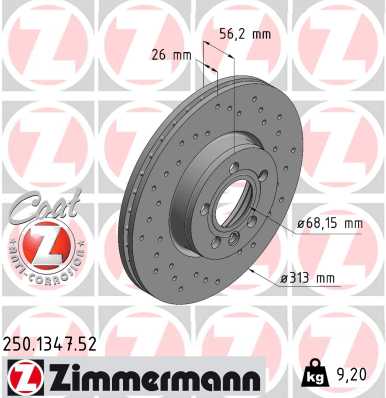 Brake Disc - 250.1347.52 ZIMMERMANN