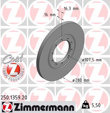 Discofreno - 250.1359.20 ZIMMERMANN