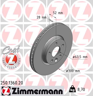 Discofreno - 250.1360.20 ZIMMERMANN