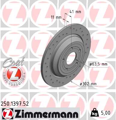 Brake Disc - 250.1397.52 ZIMMERMANN