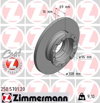 Discofreno - 250.5701.20 ZIMMERMANN