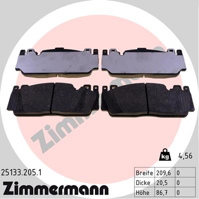 Kit pastiglie freno, Freno a disco - 25133.205.1 ZIMMERMANN