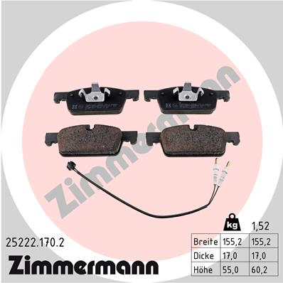 Brake Pad Set, disc brake - 25222.170.2 ZIMMERMANN
