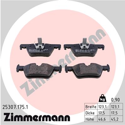 Kit pastiglie freno, Freno a disco - 25307.175.1 ZIMMERMANN