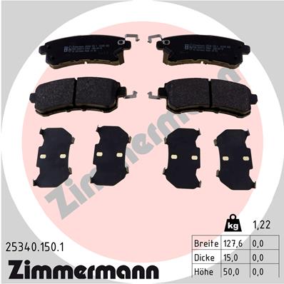 Kit pastiglie freno, Freno a disco - 25340.150.1 ZIMMERMANN