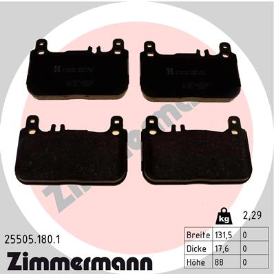 Kit pastiglie freno, Freno a disco - 25505.180.1 ZIMMERMANN