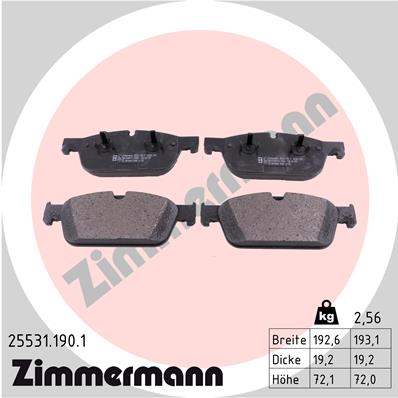 Kit pastiglie freno, Freno a disco - 25531.190.1 ZIMMERMANN