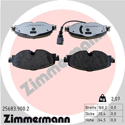 Kit pastiglie freno, Freno a disco - 25683.900.2 ZIMMERMANN