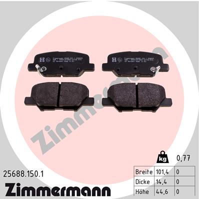 Kit pastiglie freno, Freno a disco - 25688.150.1 ZIMMERMANN