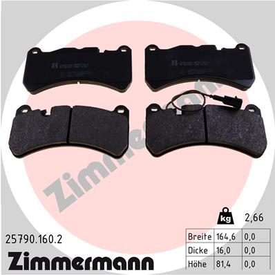Brake Pad Set, disc brake - 25790.160.2 ZIMMERMANN