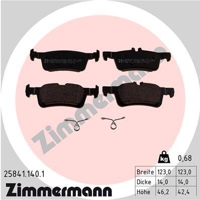 Brake Pad Set, disc brake - 25841.140.1 ZIMMERMANN