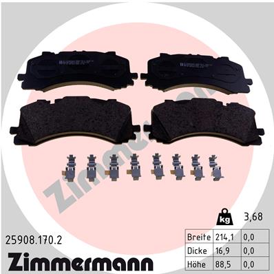 Brake Pad Set, disc brake - 25908.170.2 ZIMMERMANN