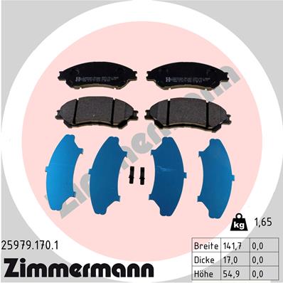 Brake Pad Set, disc brake - 25979.170.1 ZIMMERMANN