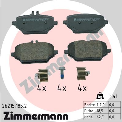 Kit pastiglie freno, Freno a disco - 26215.185.2 ZIMMERMANN