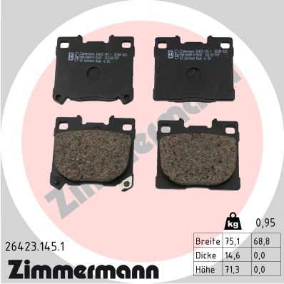 Brake Pad Set, disc brake - 26423.145.1 ZIMMERMANN