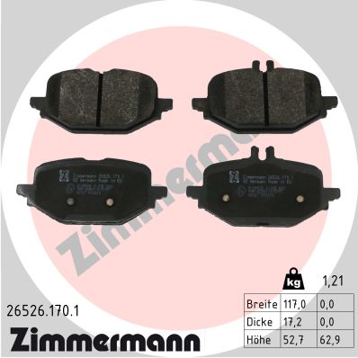 Kit pastiglie freno, Freno a disco - 26526.170.1 ZIMMERMANN