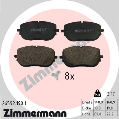 Kit pastiglie freno, Freno a disco - 26592.190.1 ZIMMERMANN