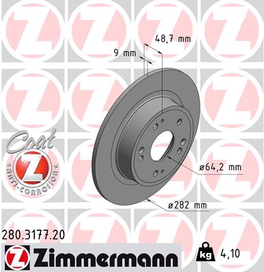 Bremsscheibe - 280.3177.20 ZIMMERMANN