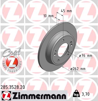 Brake Disc - 285.3528.20 ZIMMERMANN
