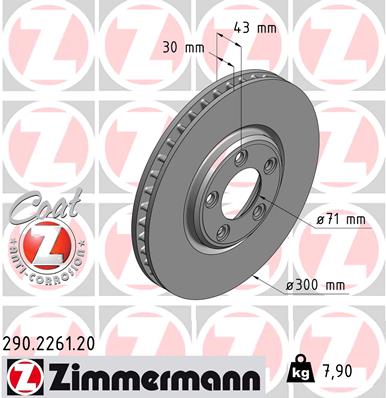 Bremsscheibe - 290.2261.20 ZIMMERMANN