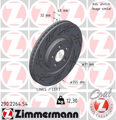 Brake Disc - 290.2264.54 ZIMMERMANN