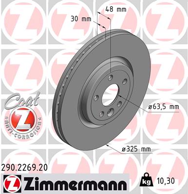 Brake Disc - 290.2269.20 ZIMMERMANN