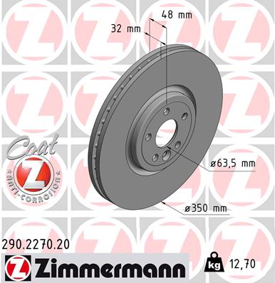 Brake Disc - 290.2270.20 ZIMMERMANN