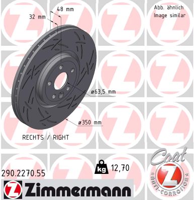 Brake Disc - 290.2270.55 ZIMMERMANN