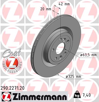 stabdžių diskas - 290.2271.20 ZIMMERMANN