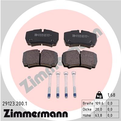Kit pastiglie freno, Freno a disco - 29123.200.1 ZIMMERMANN