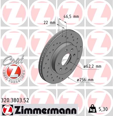 Bremsscheibe - 320.3803.52 ZIMMERMANN