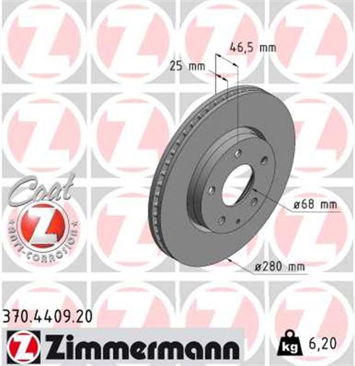 Brake Disc - 370.4409.20 ZIMMERMANN