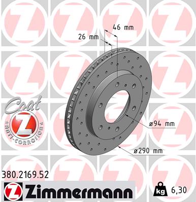 Bremsscheibe - 380.2169.52 ZIMMERMANN