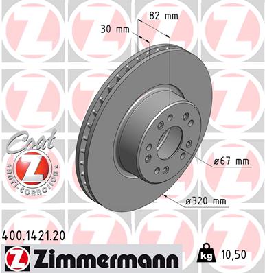 Bremsscheibe - 400.1421.20 ZIMMERMANN