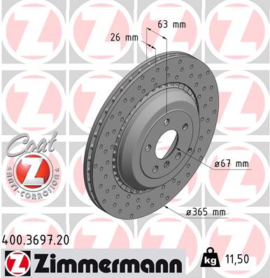 Discofreno - 400.3697.20 ZIMMERMANN