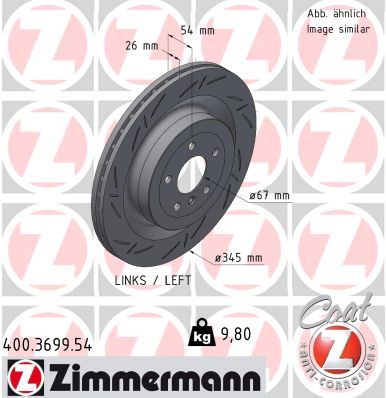 Brake Disc - 400.3699.54 ZIMMERMANN