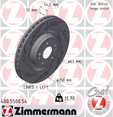 Brake Disc - 400.5500.54 ZIMMERMANN